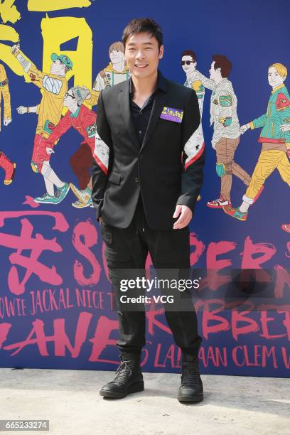 Singer Andy Hui attends the press conference of his concert on April 5, 2017 in Hong Kong, China.