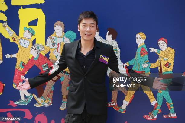 Singer Andy Hui attends the press conference of his concert on April 5, 2017 in Hong Kong, China.