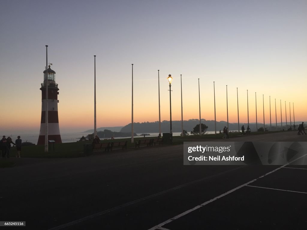 Plymouth Hoe at Sunset