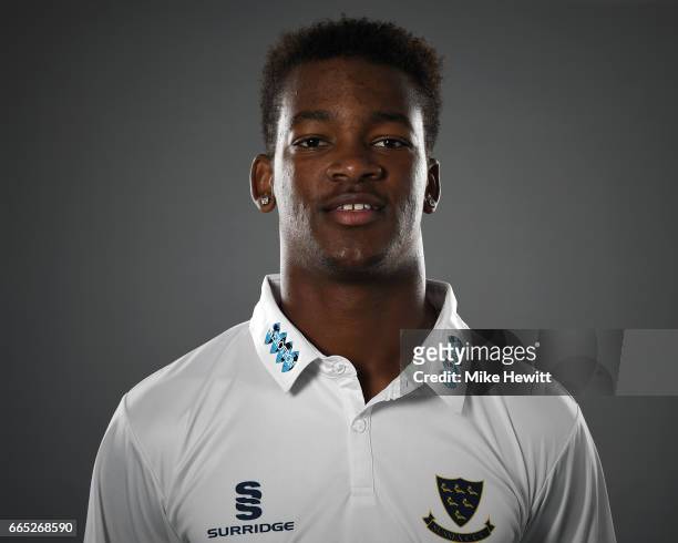 Delray Rawlins of Sussex poses for a portrait during a Sussex CCC Photocall at The 1st Central County Ground on April 5, 2017 in Hove, England.