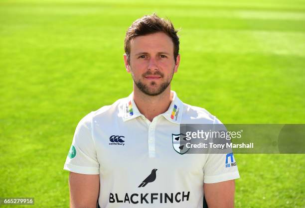 Ross Whiteley of Worcestershire County Cricket Club poses in the Specsavers County Championship kit during the Worcestershire County Cricket...