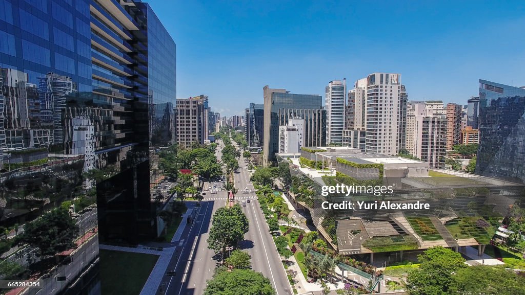 Drone photo of Google Brasil headquarters in Sao Paulo