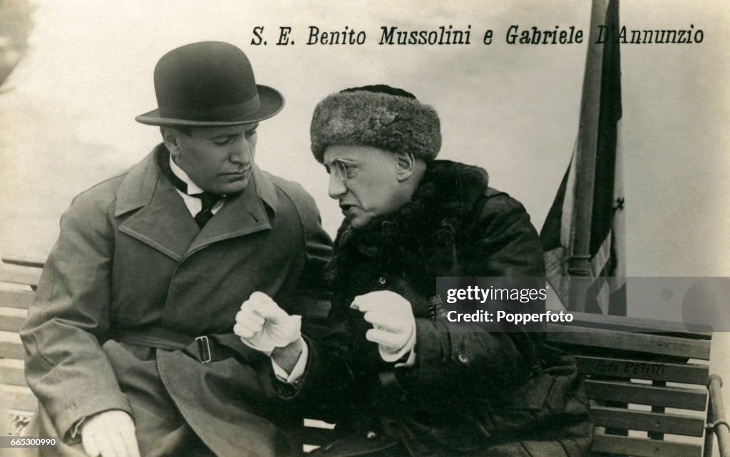 Benito Mussolini And Gabriele D'Annunzio - Italian Fascists