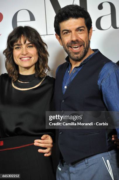 Pierfrancesco Favino attends "Moglie e Marito" Photocall on April 6, 2017 in Rome, Italy.