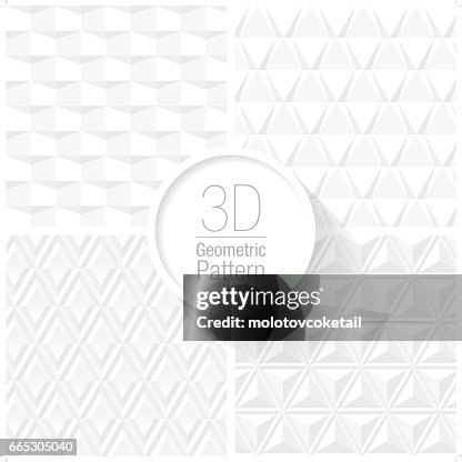 Clean Pattern Geometry Clean And Simple White Geometric Pattern Set Of 4 High-Res Vector ...