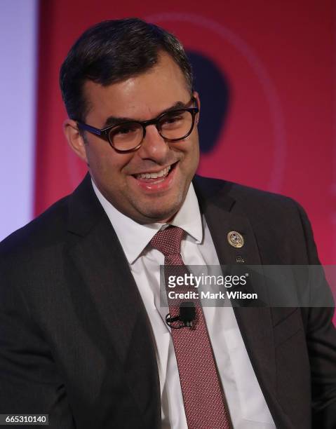 House Freedom Caucus member, Rep. Justin Amash , speaks during a Politico Playbook Breakfast interview, at the W Hotel, on April 6, 2017 in...