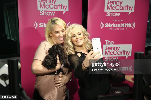 Mama June and Jenny McCarthy appear at SiriusXM Studios on April 6, 2017 in New York City.
