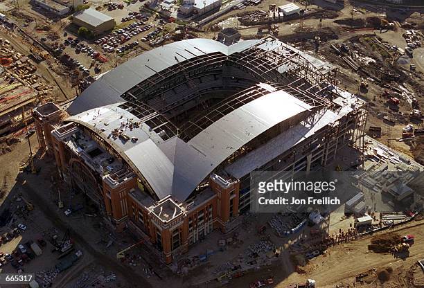 Dallas'' new arena, American Airlines Center, is shown under construction September 26, 2000. The building is scheduled to open in fall 2001 as the...
