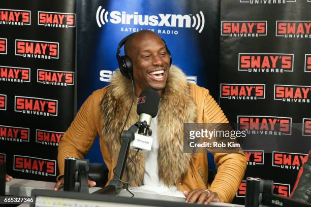 Tyrese Gibson visits "Sway in the Morning" at SiriusXM Studios on April 6, 2017 in New York City.