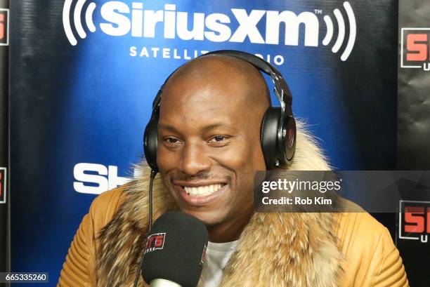 Tyrese Gibson visits "Sway in the Morning" at SiriusXM Studios on April 6, 2017 in New York City.