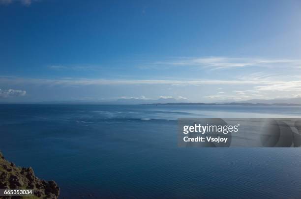 coast, blue sky and the sea at scottish highlands. - 360 uk bildbanksfoton och bilder
