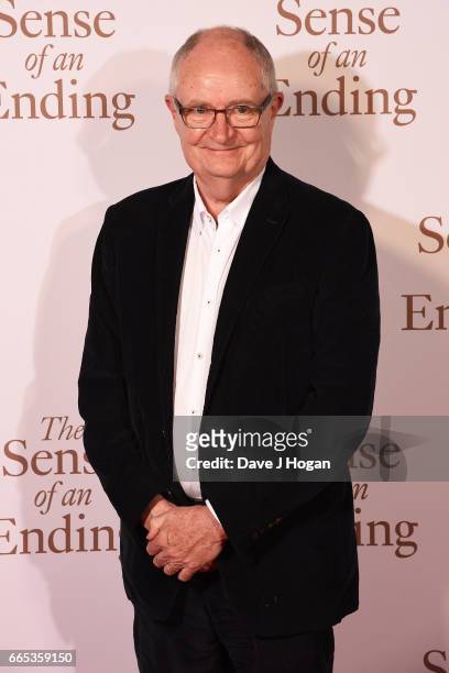 Actor Jim Broadbent attends "The Sense of an Ending" UK gala screening on April 6, 2017 in London, United Kingdom.