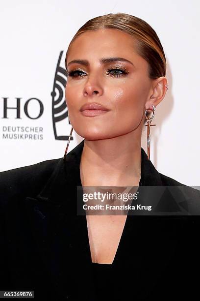 Sophia Thomalla attends the Echo award red carpet on April 6, 2017 in Berlin, Germany.