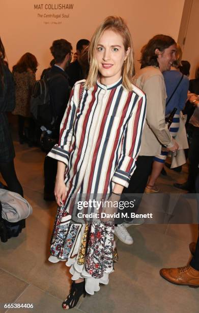 Polly Morgan attends the Private View of 'Centrifugal Soul' by Mat Collishaw at Blain Southern on April 6, 2017 in London, England.