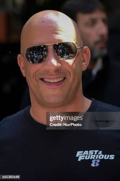 Actor Vin Diesel attends the photocall of FAST &amp; FURIOUS 8 in Madrid. Spain April 6, 2017