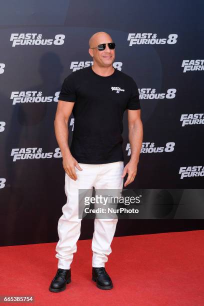 Actor Vin Diesel attends the photocall of FAST &amp; FURIOUS 8 in Madrid. Spain April 6, 2017