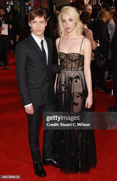 Billy Howle and Freya Mavor attend the Gala screening of "The Sense of an Ending" at Picturehouse Central on April 6, 2017 in London, England.