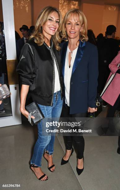 Kim Hersov and Elisabeth Murdoch attend the Private View of 'Centrifugal Soul' by Mat Collishaw at Blain Southern on April 6, 2017 in London, England.