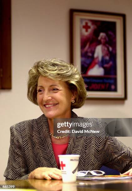 Her Royal Highness Princess Margriet of Holland talks with a reporter at the American Red Cross offices in Santa Ana, CA, October 10, 2000. The...