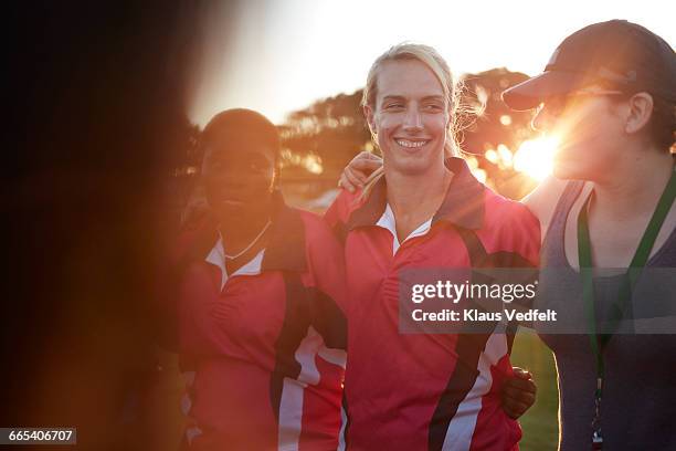 coach speaking to rugby team after game - leadership in coaching stock-fotos und bilder