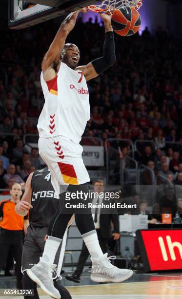 Alex Tyus, #7 of Galatasaray Odeabank Istanbul in action during the 2016/2017 Turkish Airlines EuroLeague Regular Season Round 30 game between Brose...