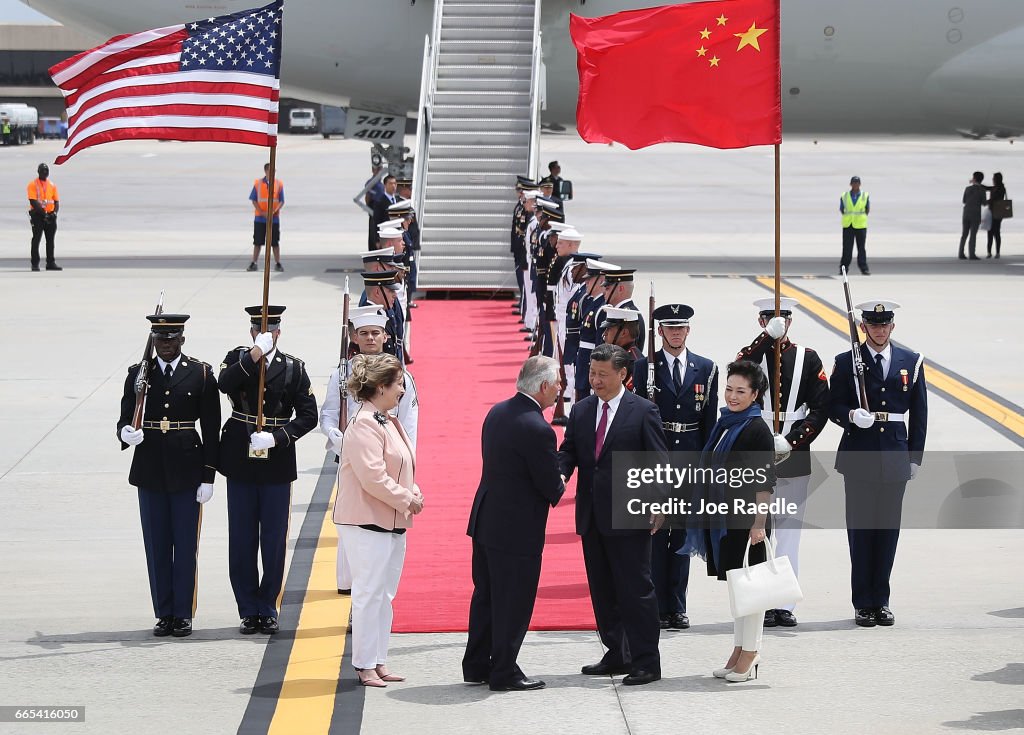 Chinese President Xi Jinping Arrives To West Palm Beach For Visit With President Trump