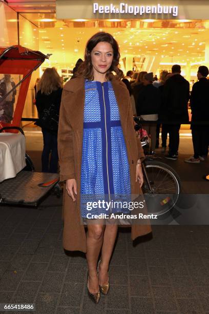 Jessica Schwarz attends the store re-opening of Peek & Cloppenburg Weltstadthaus Duesseldorf on April 6, 2017 in Duesseldorf, Germany.