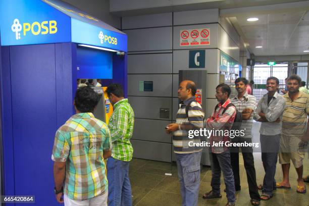 Queue for the ATM at Joon Koon MRT Station.