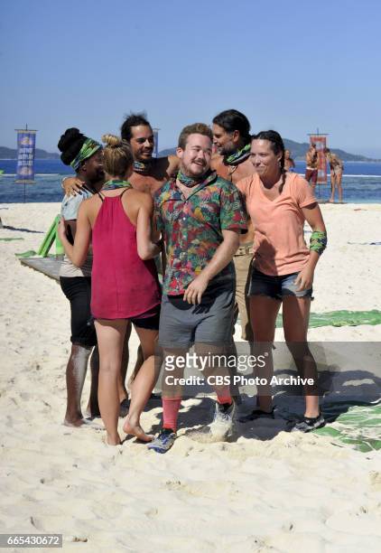 Dirty Deed" - Cirie Fields, Andrea Boehlke, Oscar "Ozzy" Lusth, Zeke Smith, Troyzan Robertson and Sarah Lacina on the fifth episode of SURVIVOR: Game...