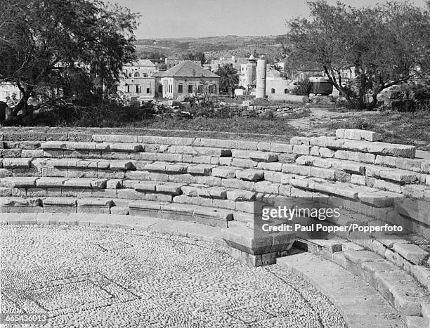 The Roman theatre in the ancient coastal city of Byblos in Lebanon, circa 1950.