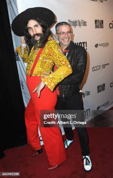 Alexander Antebi and James Costaarrives for the Premiere Of "SHOT! The Psycho-Spiritual Mantra of Rock" held at Pacific Theatres at The Grove on...