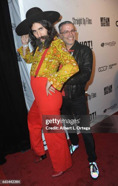 Alexander Antebi and James Costaarrives for the Premiere Of "SHOT! The Psycho-Spiritual Mantra of Rock" held at Pacific Theatres at The Grove on...