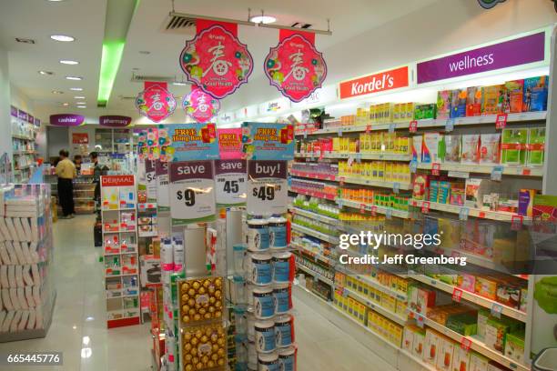 The interior of a pharmacy at Plaza Singapura.