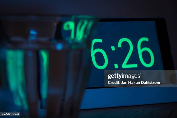 digital alarm clock - alarm clock close up stock pictures, royalty-free photos & images