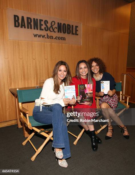 Brooke Burke-Charvet, Moll Anderson and Tracy McMillan attend a book signing at Barnes & Noble, 86th & Lexington on April 6, 2017 in New York City.