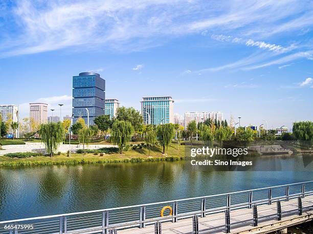 taiyuan coal trading center surrounding buildings - taiyuan stock pictures, royalty-free photos & images