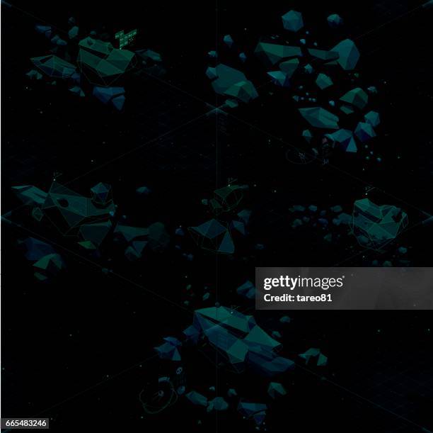 seamless space map pattern - rubble stock illustrations