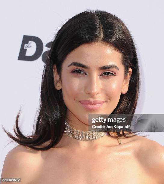 Fashion blogger Sazan arrives at the Daily Front Row's 3rd Annual Fashion Los Angeles Awards at the Sunset Tower Hotel on April 2, 2017 in West...