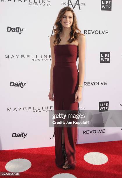 Kaia Gerber arrives at the Daily Front Row's 3rd Annual Fashion Los Angeles Awards at the Sunset Tower Hotel on April 2, 2017 in West Hollywood,...