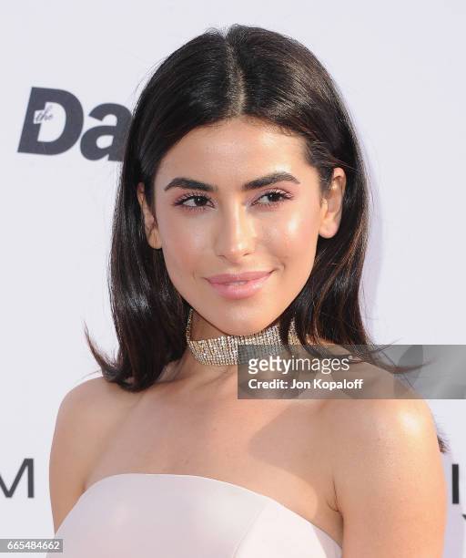 Fashion blogger Sazan arrives at the Daily Front Row's 3rd Annual Fashion Los Angeles Awards at the Sunset Tower Hotel on April 2, 2017 in West...