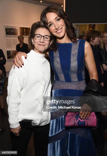 Producer Ilene Chaiken and actor Jennifer Beals at GENERATION WEALTH By Lauren Greenfield at Annenberg Space For Photography on April 6, 2017 in...