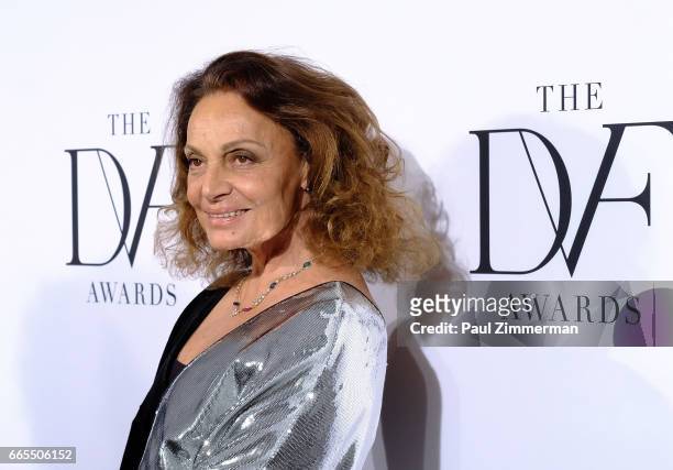Designer Diane von Furstenberg attends the 2017 DVF Awards at United Nations on April 6, 2017 in New York City.