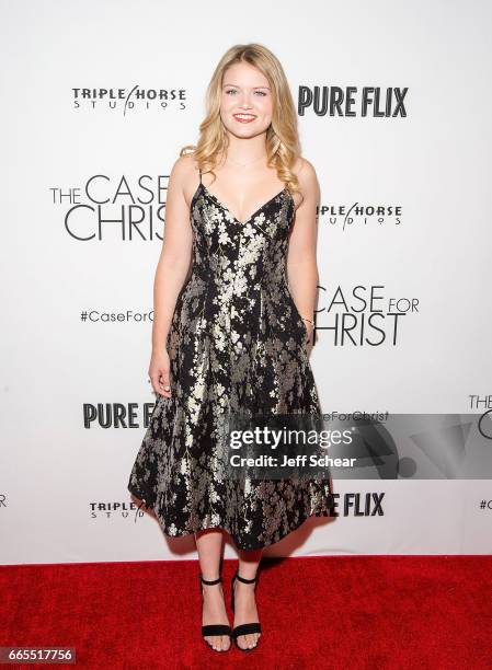 Kelly Lamor Wilson attends The Case For Christ Premiere at AMC River East Theater on April 6, 2017 in Chicago, Illinois.