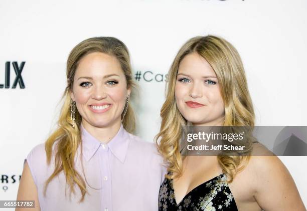 Erika Christensen and Kelly Lamor Wilson attend The Case For Christ Premiere at AMC River East Theater on April 6, 2017 in Chicago, Illinois.