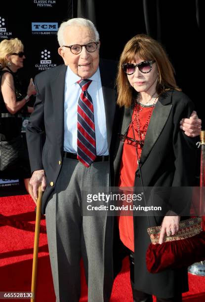 Producer Walter Mirisch and actress Lee Grant attend the 2017 TCM Classic Film Festival's Opening Night Gala and 50th Anniversary Screening of "In...