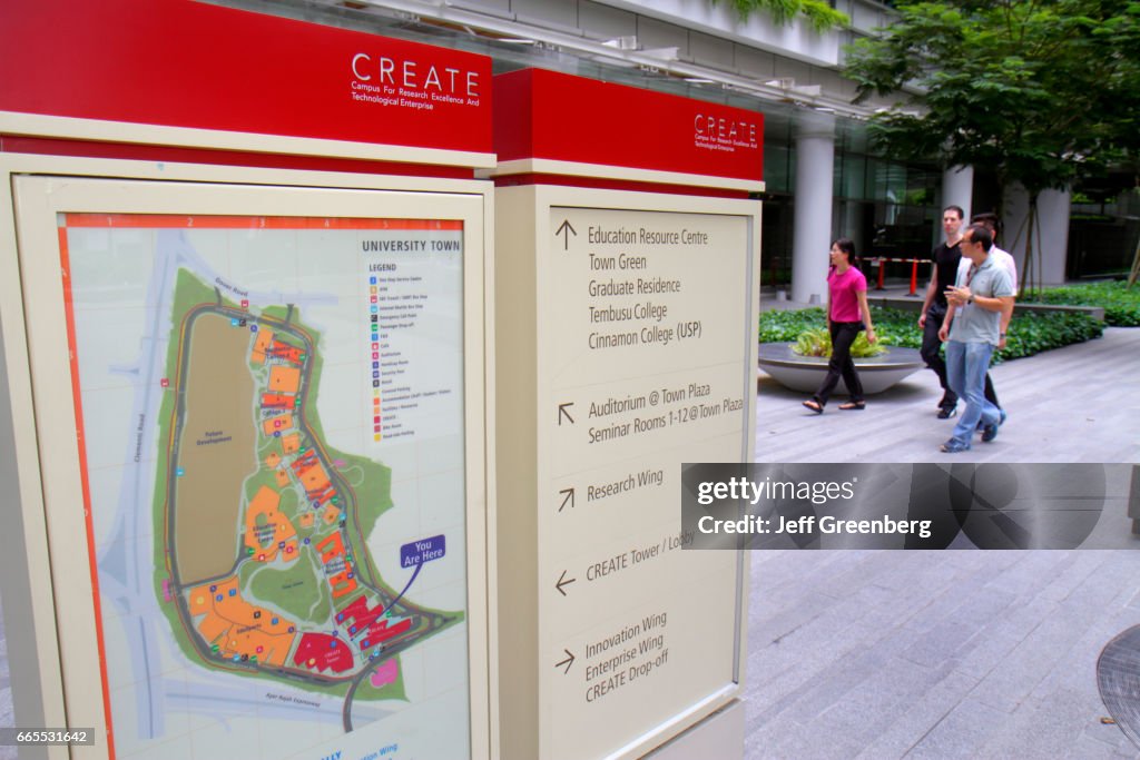 A directory map at the National University of Singapore.