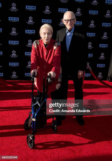 Songwriters Marilyn Bergman and Alan Bergman arrive at the 2017 TCM Classic Film Festival - Opening Night Gala - 50th Anniversary Screening of "In...