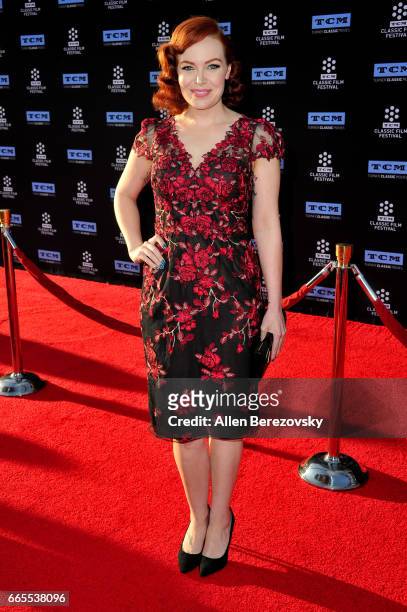 Film reporter Alicia Malon attends 2017 TCM Classic Film Festival's opening night gala and 50th anniversary screening of "In The Heat Of The Night"...