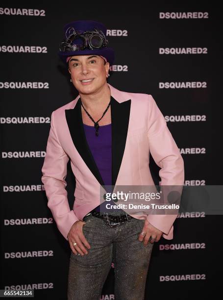 Female impersonator Frank Marino attends the grand opening party for Dsquared2 at The Shops at Crystals on April 6, 2017 in Las Vegas, Nevada.