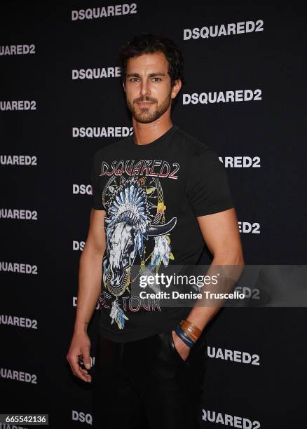 Model/actor Clint Mauro attends the grand opening party for Dsquared2 at The Shops at Crystals on April 6, 2017 in Las Vegas, Nevada.